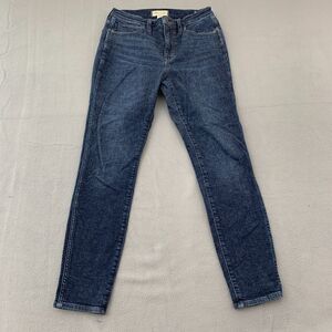 Madewell Jeans Womens Size 27 Blue Stretch 10" High Rise Skinny Dark WAash